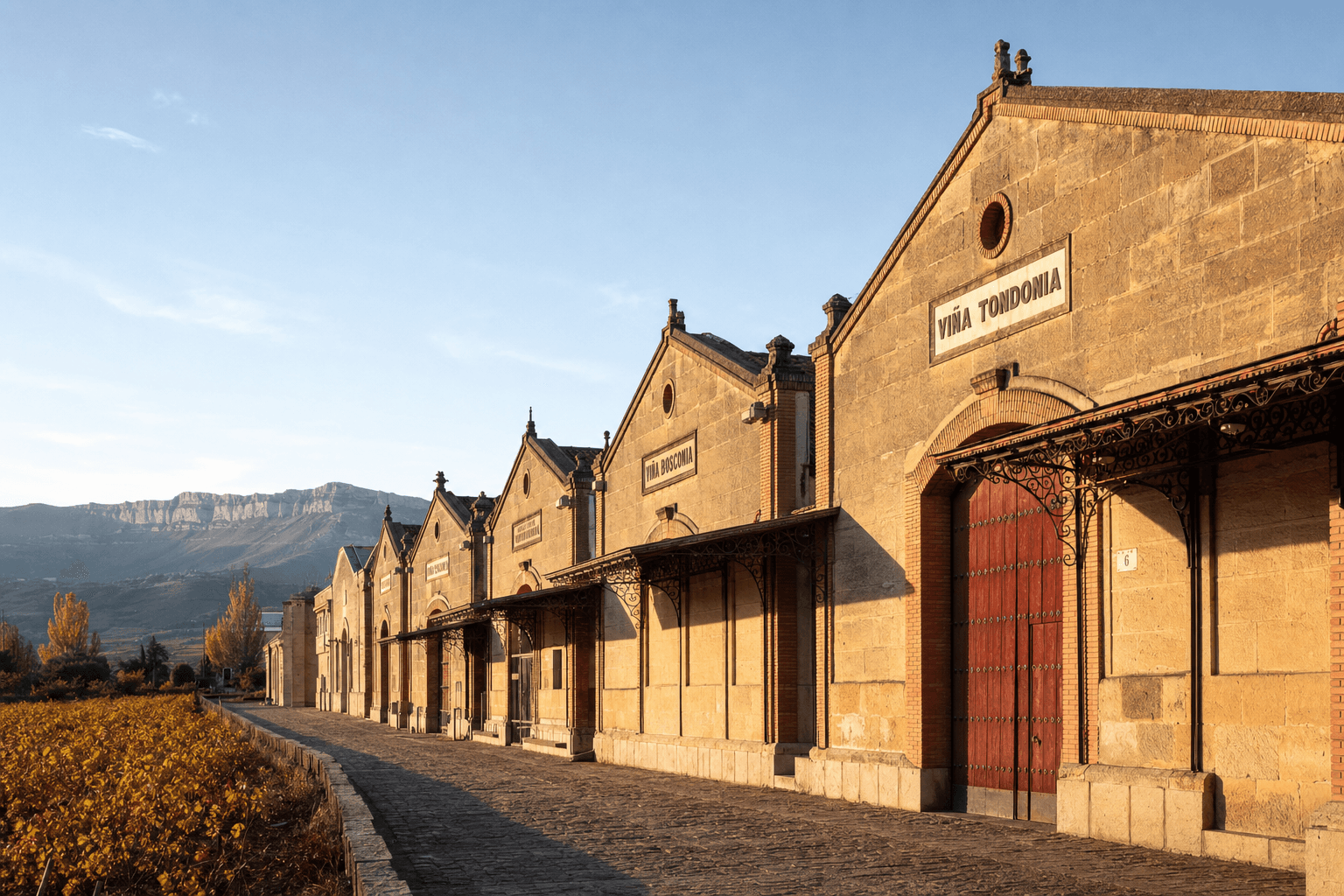 Barrio de la Estación de Haro con sus bodegas históricas de Rioja Alta