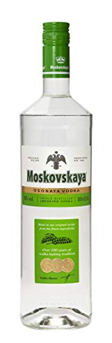 Moskovskaya Vodka - Botella Vodka Ruso de 1L.