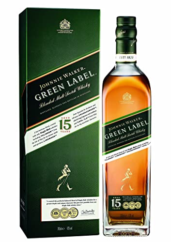Johnnie Walker Green Label, whisky escocés blended, 700 ml