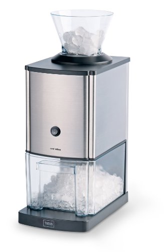 Trebs Trituradora de hielo de acero inoxidable ideal para refrescos, cócteles o preparación de postres fríos (1 kg de hielo picado por minuto, capacidad 3 litros, 80 vatios)